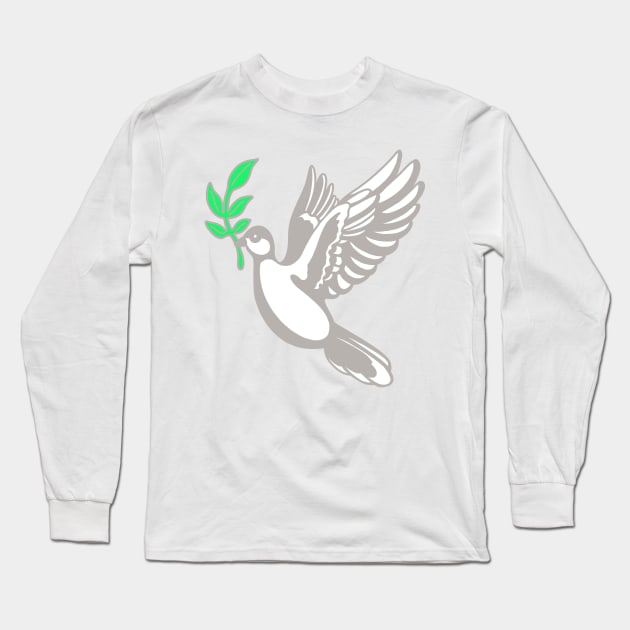 Dove Long Sleeve T-Shirt by Nerdpins